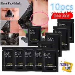 10pcs/lot Nose Blackhead Remover Mineral Mud Mask Deep Pore Remover Cleaner Pore Peel Purifying Cleaning Strips Mask 6g