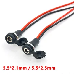 20pcs 5.5 x 2.1 / 5.5 x 2.5mm female socket high current DC socket plug connector Installation welding with nut buckle adapter