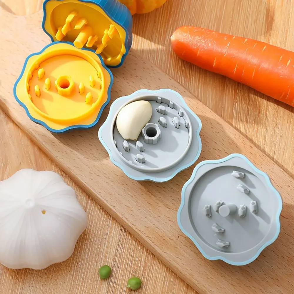 

Multicolor Garlic Sharpener Press Garlic shape Plastic Chili Ginger Masher Removable Easy to Clean Manual Garlic Press Kitchen