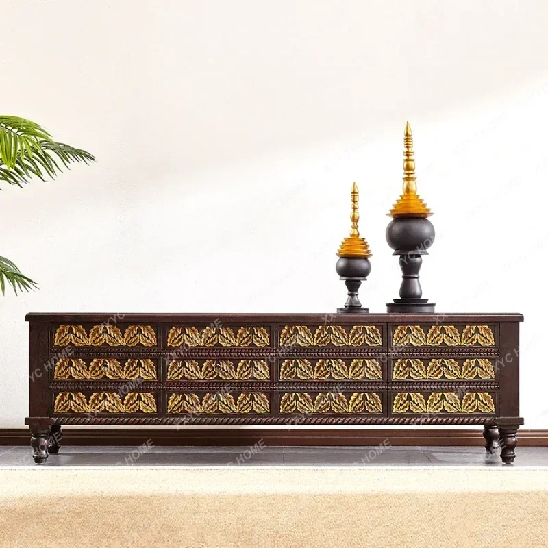 

Solid Wood Living Room TV Cabinet B & B Furniture Light Luxury Floor Cabinet Locker