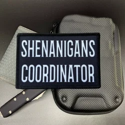 SHENANIGANS COORDINATOR parche táctico emblema moral con gancho-bucle