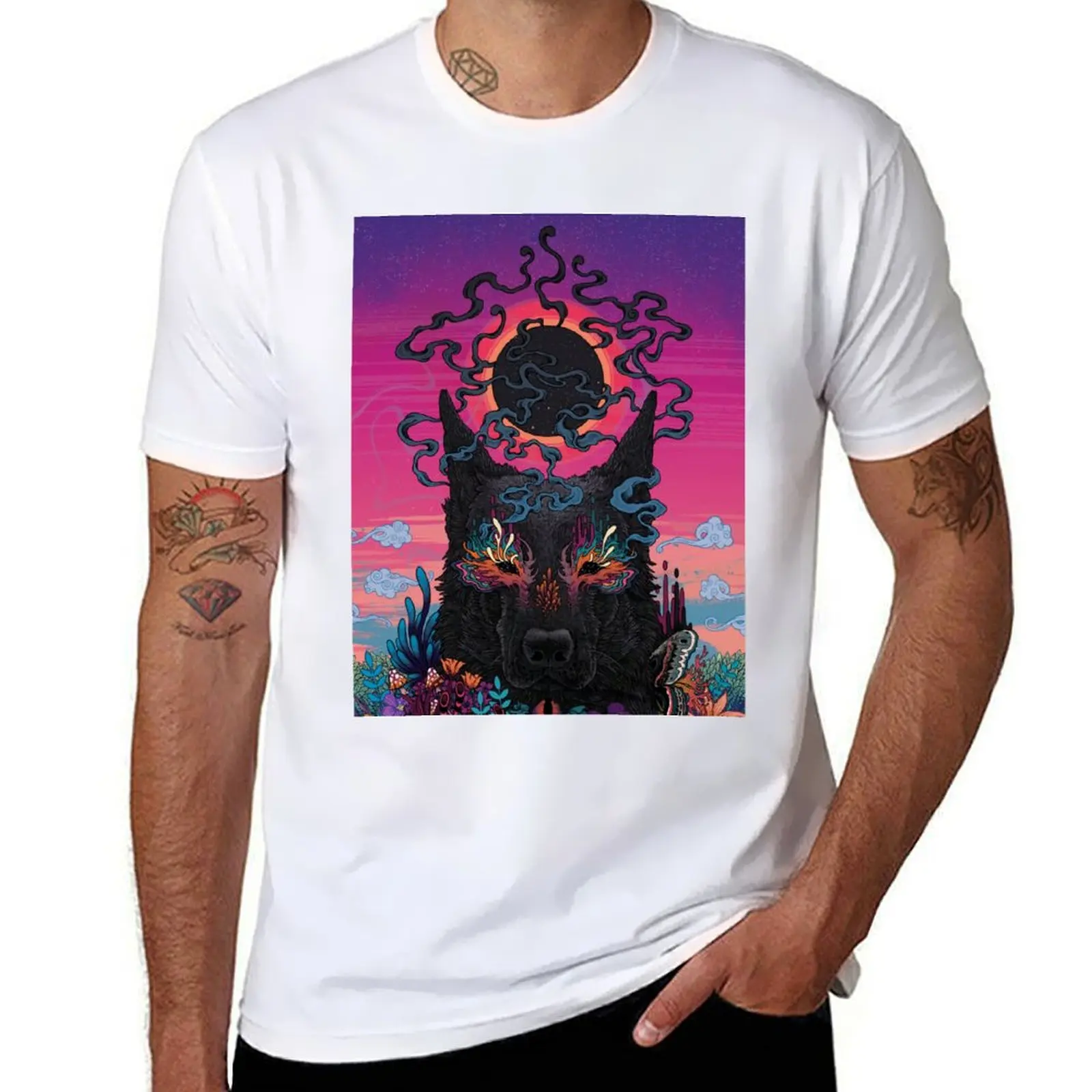 

Black Eyed Dog T-Shirt cotton t shirt man black cotton t-shirt plain for man package