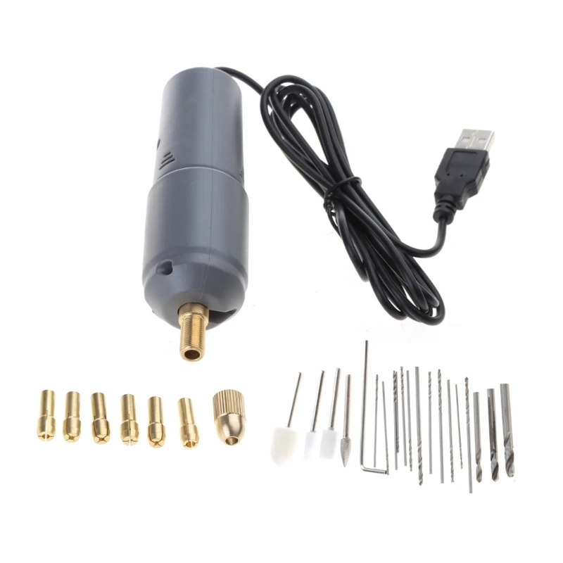 Electric Drill Handheld Drill Rotary Set Engraver Pen Drilling Jewelry Tools For Epoxy Resin Making Craft