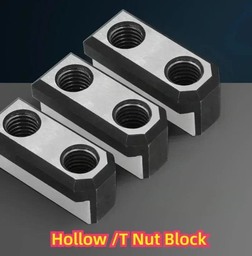 Hydraulic Three-Jaw Chuck T-block 5/6/8 Inch Hollow/ Medium Solid Soft Claw Valve Block Connection Block Chuck T-shaped Block