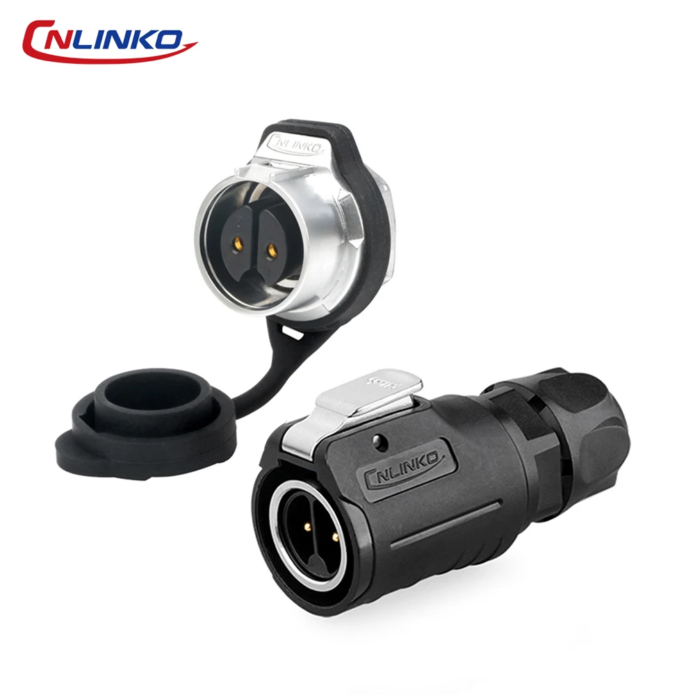 CNLINKO LP16 IP68 2-9Pin Circular Connector Set Male Plug + Single-Hole Female Socket, Solder Type for Sensors & LED Lighting