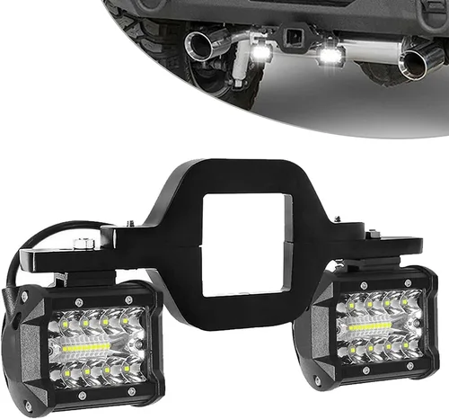 Imagen 1 del producto Barra de luces de coche todoterreno de inundación de luz de trabajo de 4 pulgadas y 60W con soporte de montaje de enganche de remolque Universal para camioneta Van
