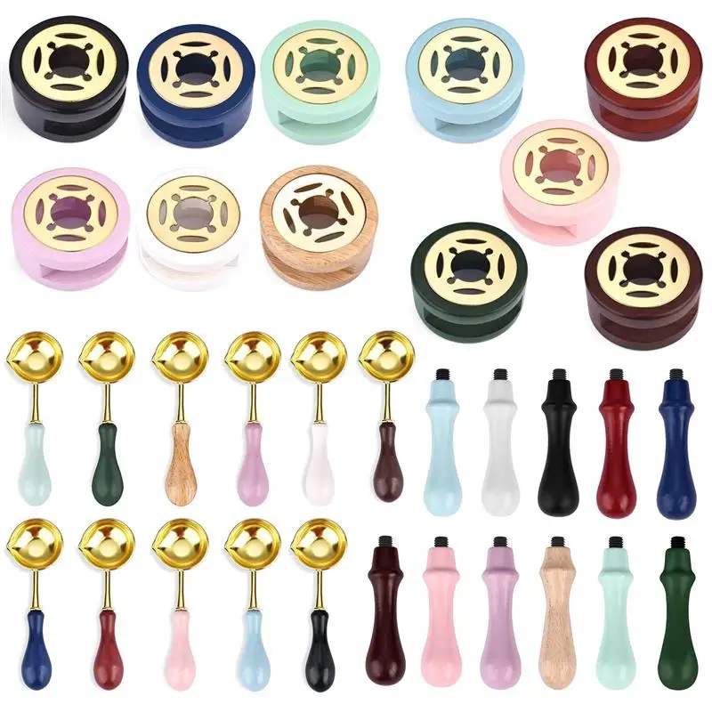 

Печь для плавления воска, набор для восковых печатей, лаковая печь, печь на дровах из массива дерева, принадлежности для восковых печатей, ложка для воска