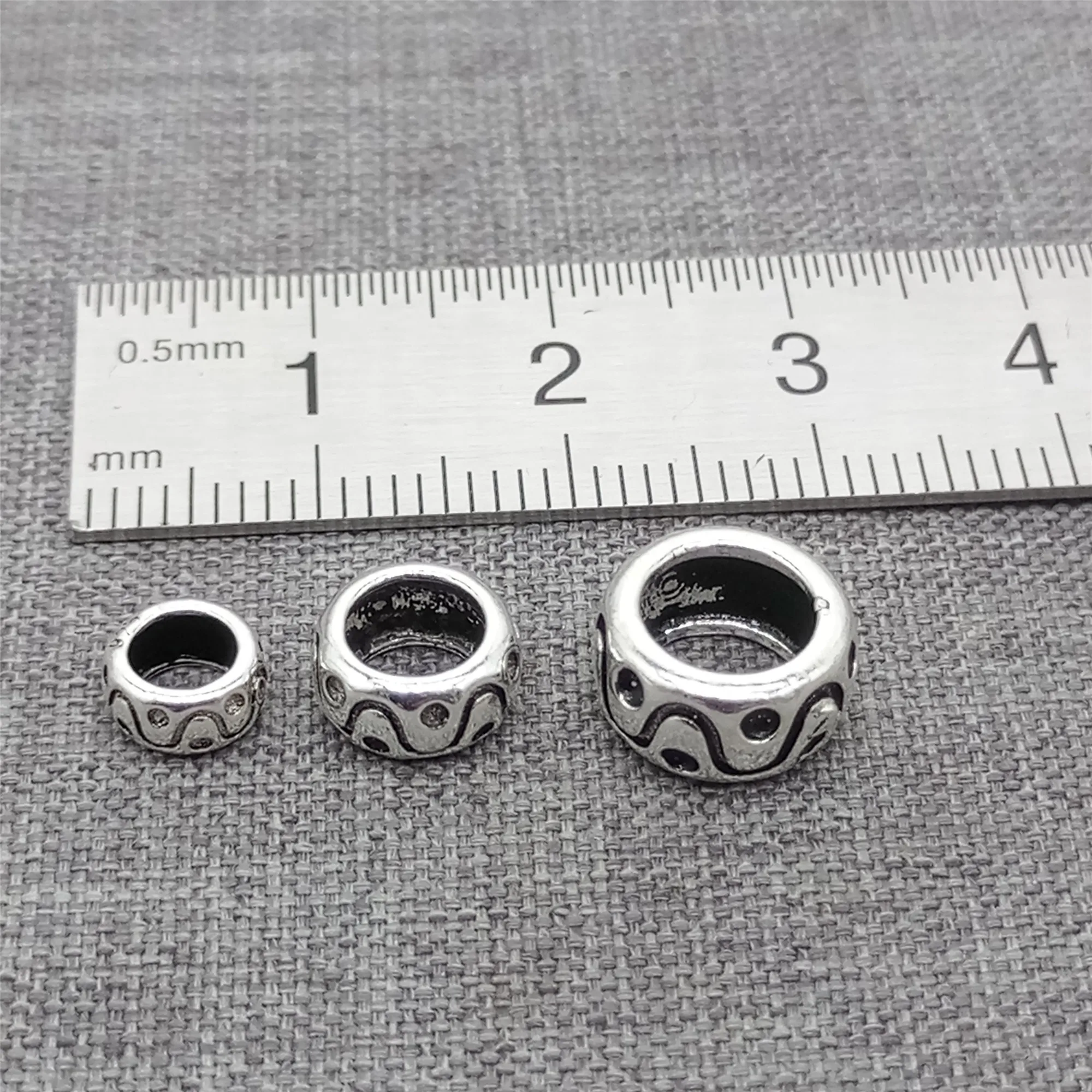 925 Sterling Silver Spiral Large Hole Spacer Beads for Bracelet Necklace 6mm 8mm 10mm