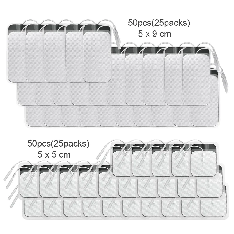 Replacement Pad For Tens Unit Massage Machine Muscle Stimulator 2Mm Plug Electrodes Pad Reusable Gel Patch For Ems Massager Tool
