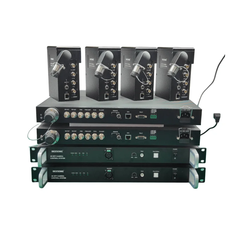 Multiplexing 4K Camera Control System, 12G SDI to Fiber Converter for Broadcast Cameras