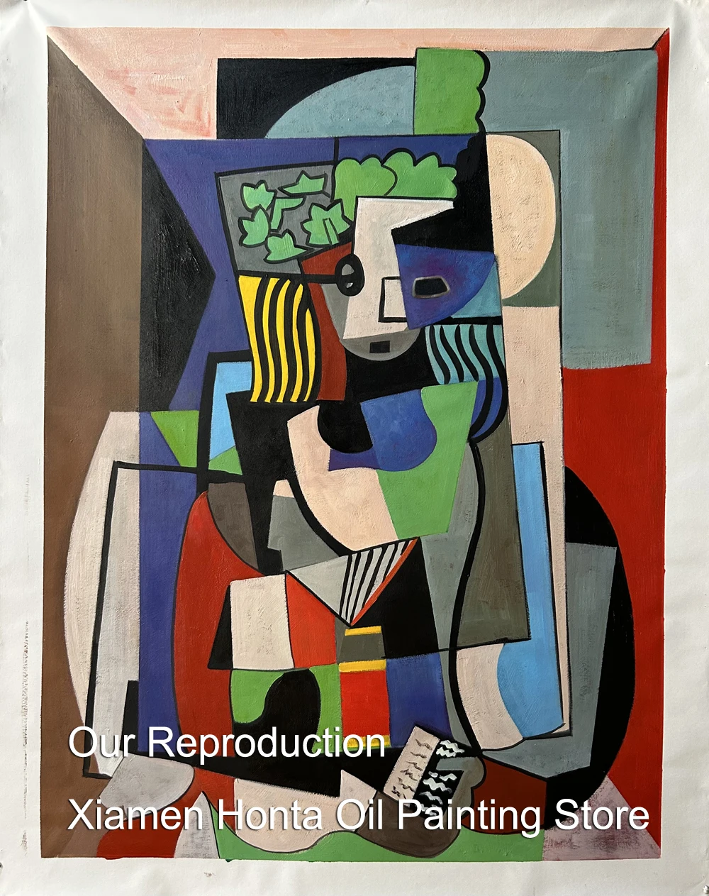 Oil Painting Reproduction on Canvas,the-student-1919 by pable picasso  ,Museum Quality,Fast Free Shiping, handmade