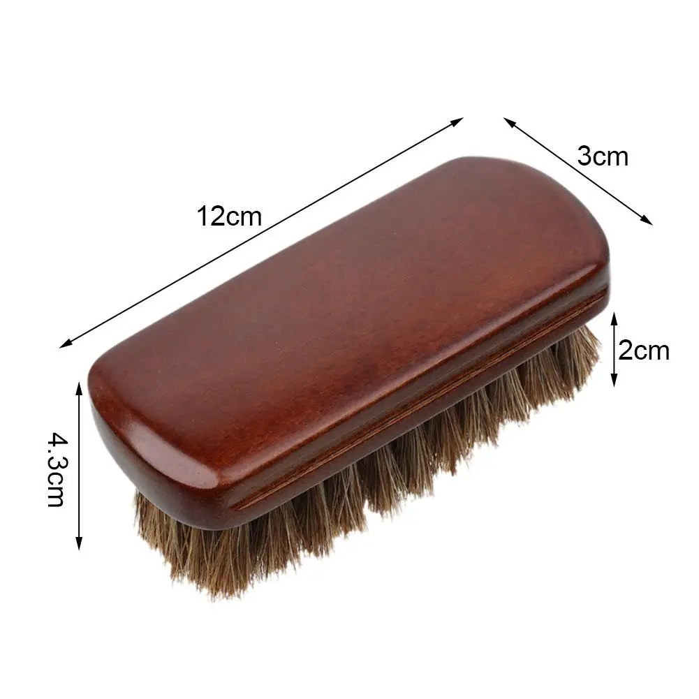 Genuine Horsehair Wooden Brush Car Detailing Polishing Buffing Brush Seat Handle Dashboard Roof Cleaning Premium Car Wash Brush