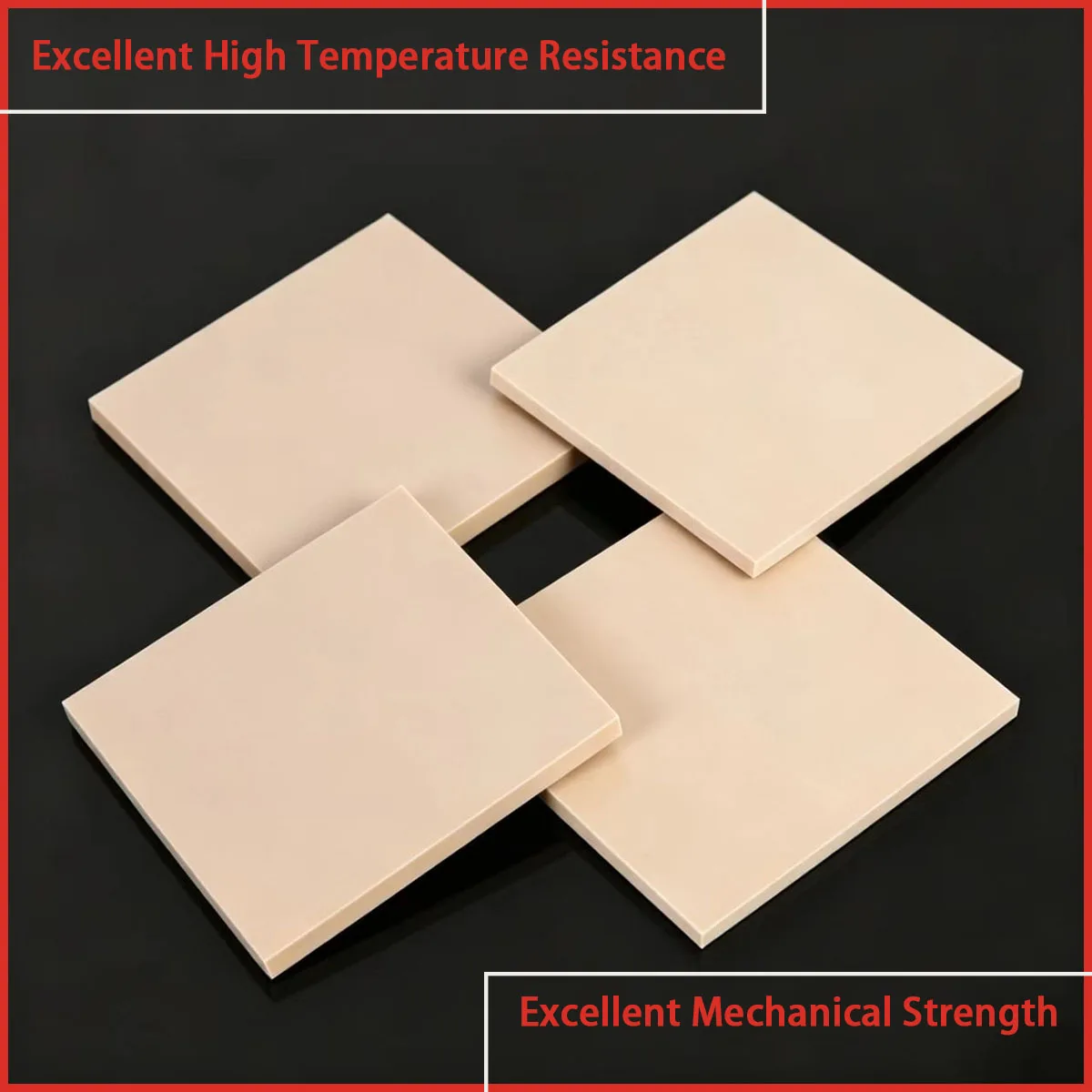5mm to 50mm thick light brown PEEK plastic board suitable for electronic, medical, precision machinery, chemical components, etc