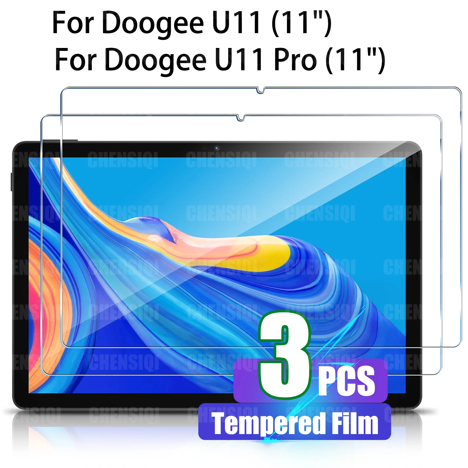 Screen Protector for Doogee U11 / U11 Pro (11 inch) 2024 HD 9H Hardness Anti Scratch Anti-fall Transparent Tempered Glass Film