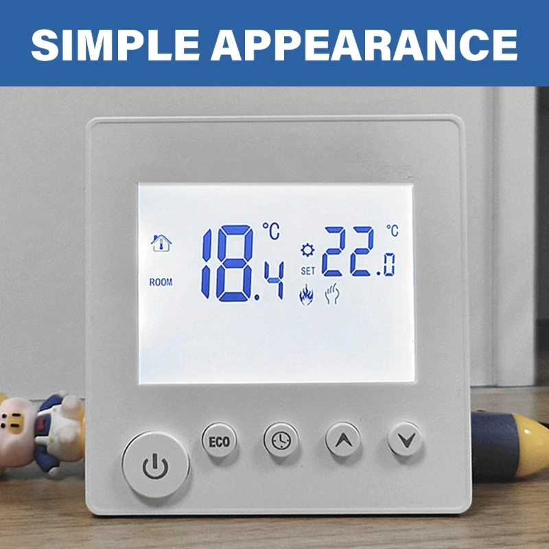 Heat Thermostat Not Programmable with Room Humidity Display Simple Installs Q81C