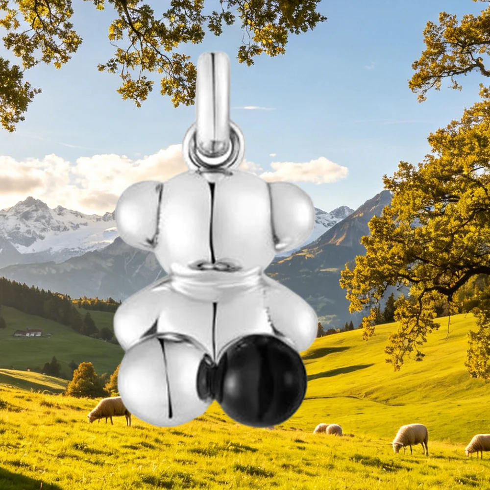 

Изящный кулон «Маленький медвежонок» из серебра 925 пробы в испанском стиле, милый и очаровательный, простое повседневное украшение для женщин
