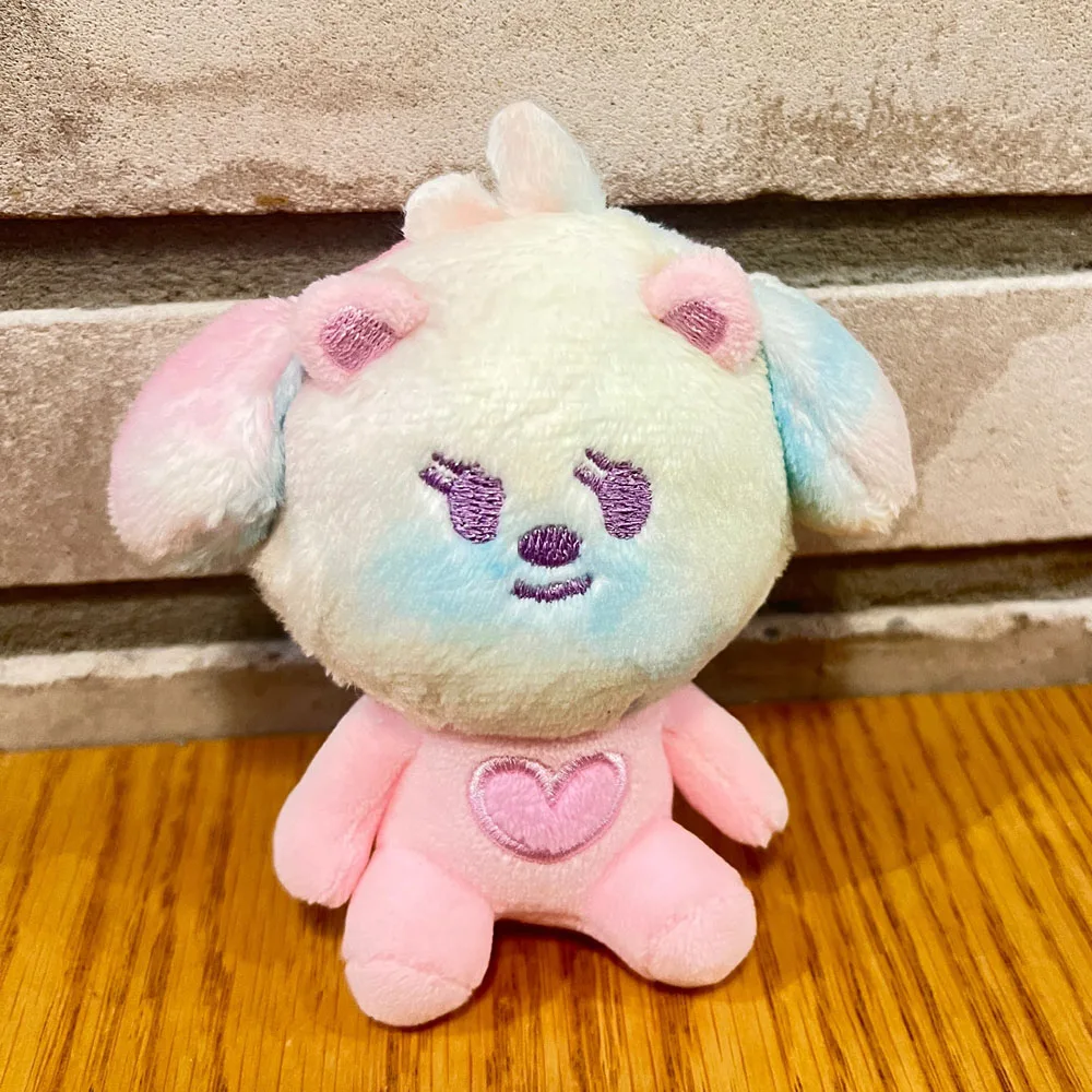 Kawaii Soobin Beomgyu llavero de juguete de peluche colorido Taehyun Hueningkai Yeonjun llaveros de muñecos de peluche bolsa llave colgante regalos para seguidores