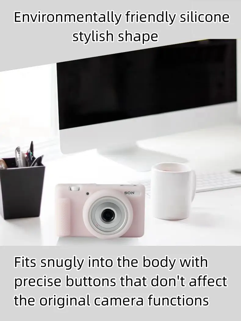 حافظة كاميرا لكاميرا سوني ZV-1F/ ZV-1 II/ZV-1M2 الرقمية، ZV1F حقيبة واقية من السيليكون الناعم مضادة للخدش وأكمام ناعمة