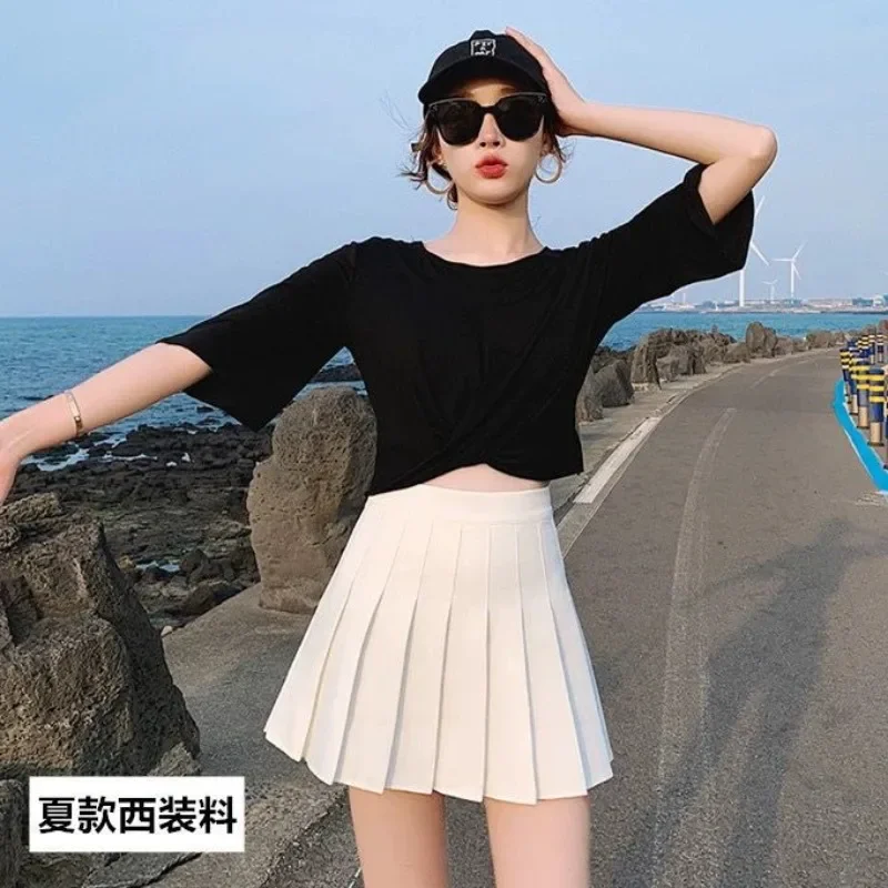 Jupe courte plissée de style preppy, demi-jupe de collège, taille haute, look slim, ligne A, japonais, coréen, mignon, JK, printemps, automne, nouveau, 2025