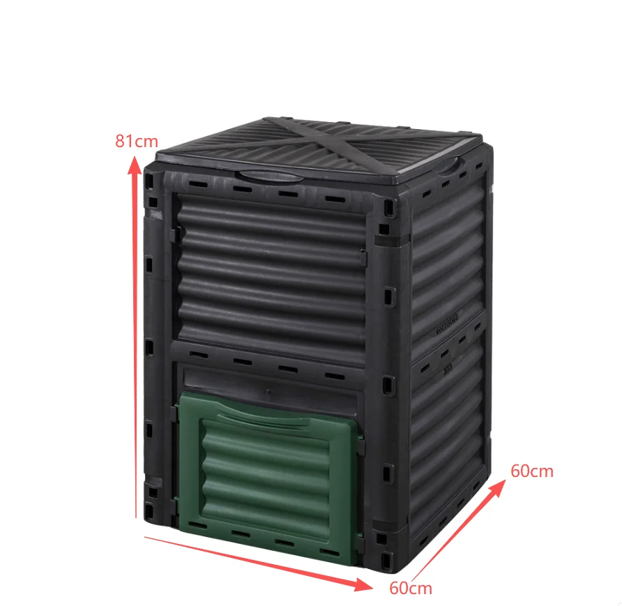 High Quality Waste Leaf Organic Waste Aerobic Compost System 300L 450L Outdoor Compost Bin for Kitchen Garden