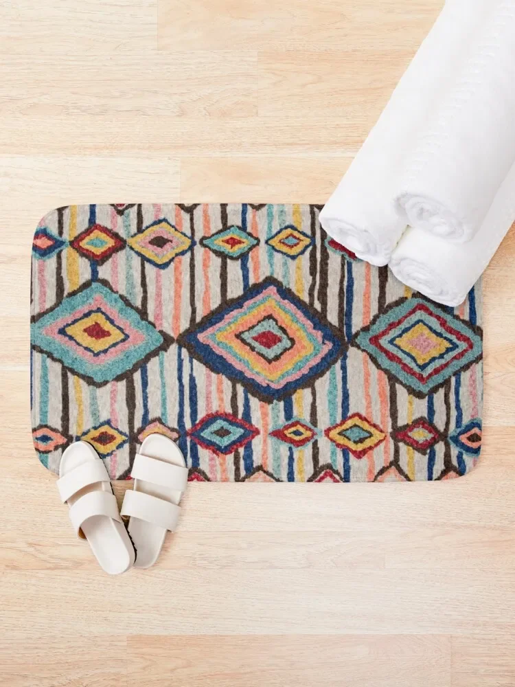 Heritage Multicolore Morocco Berber Rug Bath Mat Accessories Sets For The Bathroom Bath Rugs For Bathroom Mat