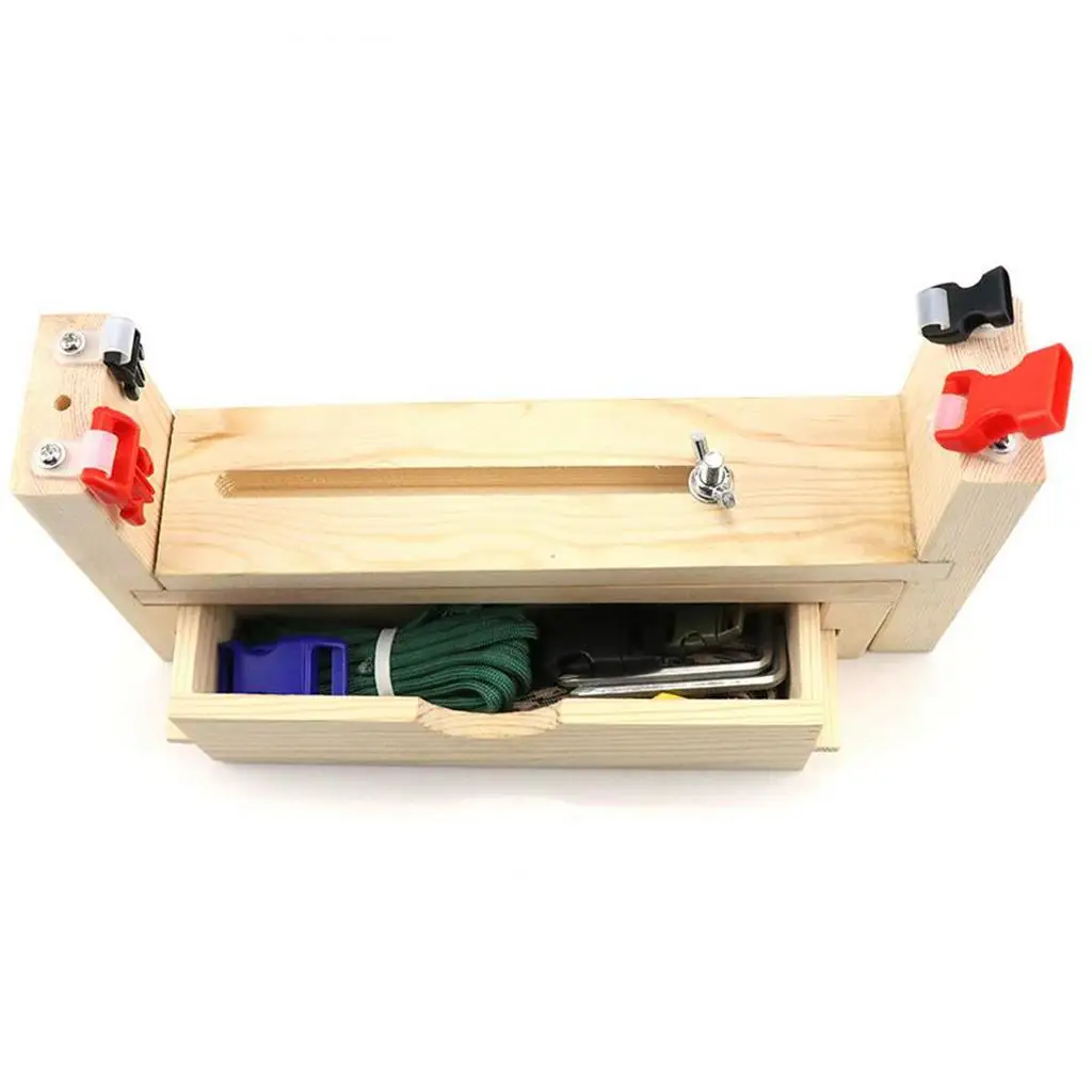 Paracord Jig Bracelet Maker Natural Wood Wristband DIY Machine with Rope Thread for Braided Paracord Bracelets