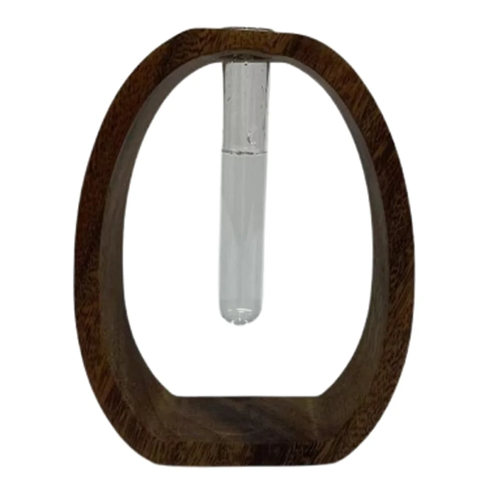 مزهرية صغيرة من الخشب الصلب من خشب الجوز، وعاء زهور مائي شفاف إبداعي، رائع وبسيط