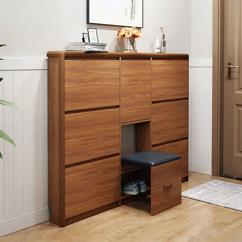 

Современная складная вращающаяся подставка для обуви, устройство для хранения, мебель для гостиной, деревянный складной тонкий шкаф для обуви