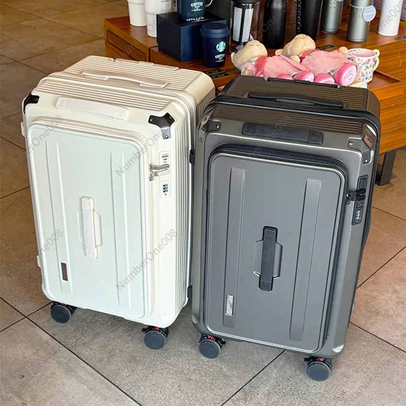 2025 New Side Open Deep Storage 5 Wheels Luggage, Expandable Large Capacity Suitcase 26 32 Inch for Travel
