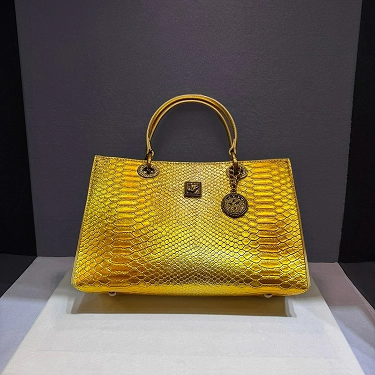 

Luxury Designer Brand New High Quality Cowhine Snake Pattern Shoulder Bag Women's Large Capacity Hand Tote Bag Сумка Женская