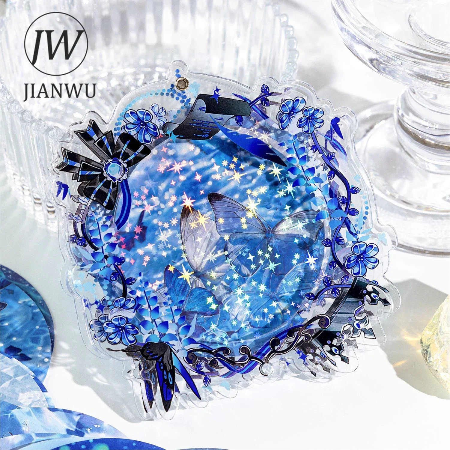 JIANWU Paper Star River Series Vintage Round Water Pattern Collage Decor Material Paper Creative DIY Junk Journal Stationery