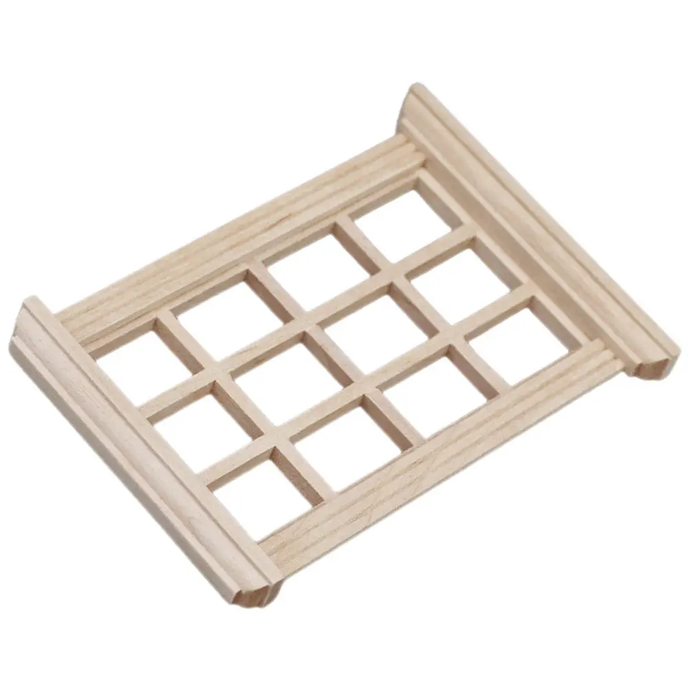 Mini Dollhouse Window Frame for Kids Room Decor – Tiny Craft Ornament & Fairy Garden Furniture
