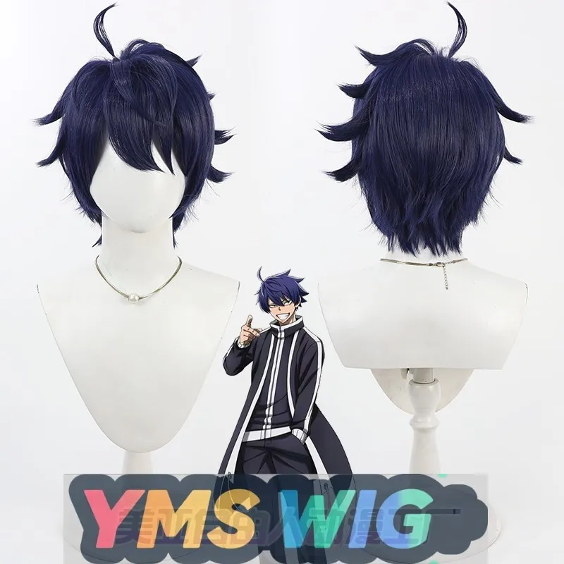 

[YMS WIG] Taoyuan Dark Ghost Ichinose Four Seasons Cos парик Темно-синие волосы против деформации на вершине головы
