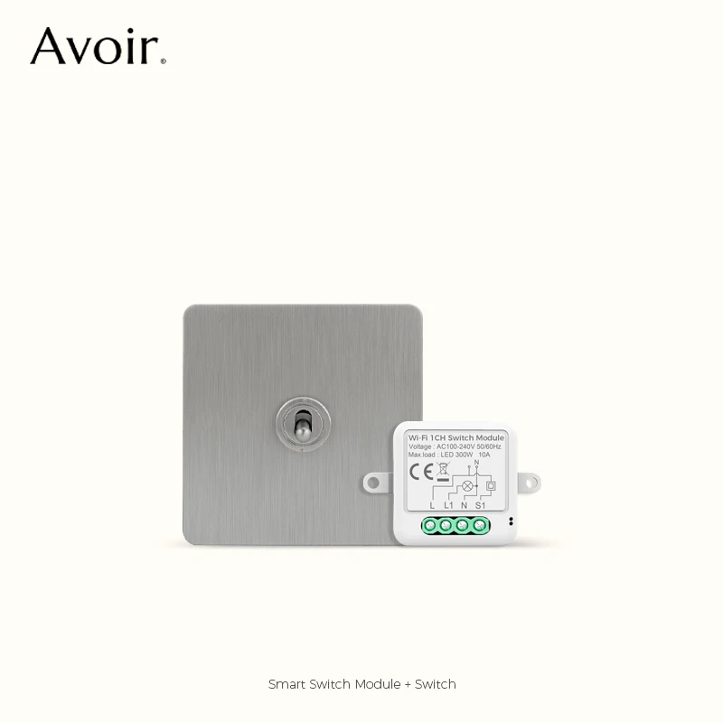 

Avoir Zigbee Accessoire Silver Toggle Switch Tuya Wireless Smart Wall Light Switches For Home Smart Home Products 1-4 Gang 2 Way
