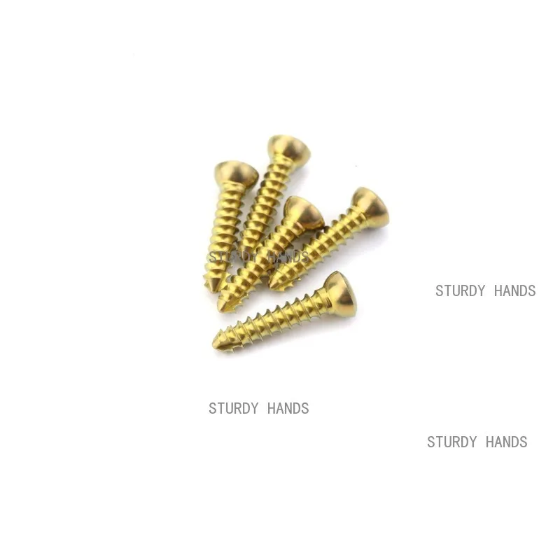 10pcs 2.4mm Titanium Star Drive Self-tapping Cortical Screw Veterinary Pets Mascotas Orthopedic Surgical Implant Instruments