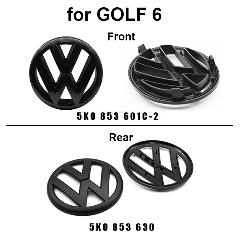 

Car Hood Front Bonnet Grill Rear Trunk Emblem Logo Badge For VW Golf 6 5K0853601C 5K0 853 630 Replacement Accessories