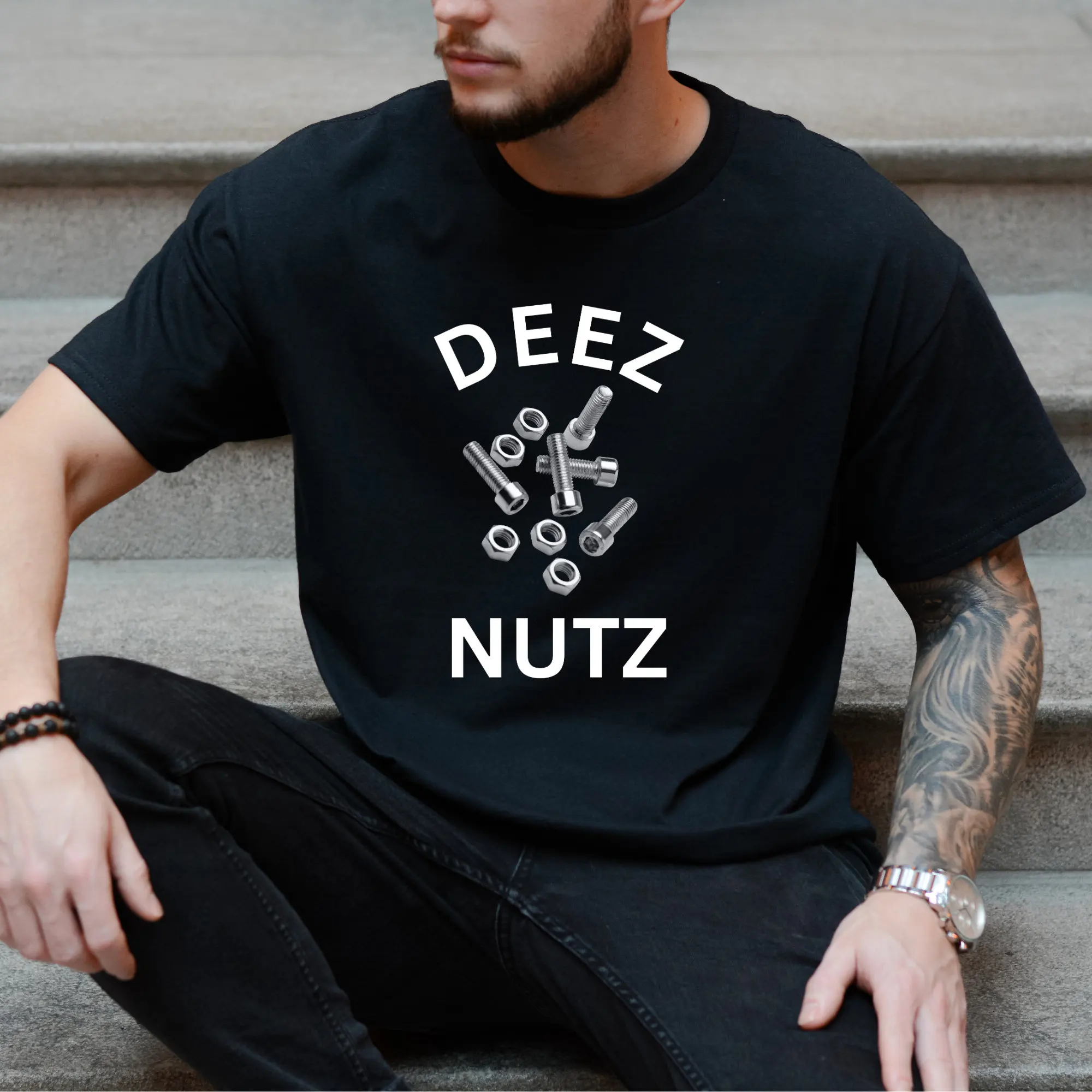 Deez Nuts Car T Shirt Mechanics Guy For Dad Husband Boyfriend Lover Funny