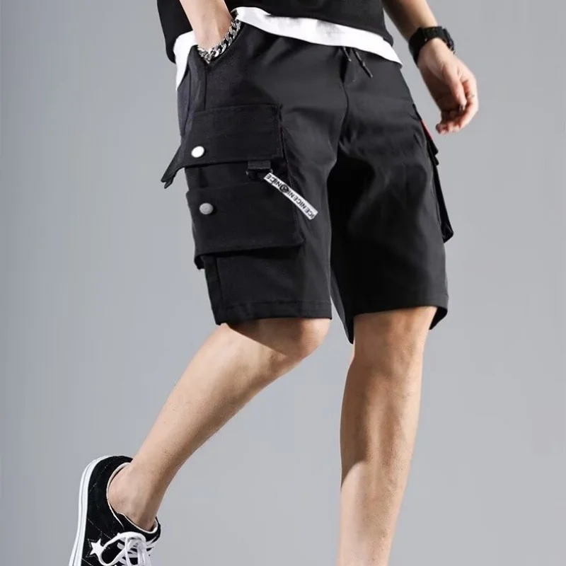 

Летние шорты для спецодежды, мужские спортивные шорты для верхней одежды, модные брендовые свободные шорты с несколькими карманами, повседневные пляжные брюки