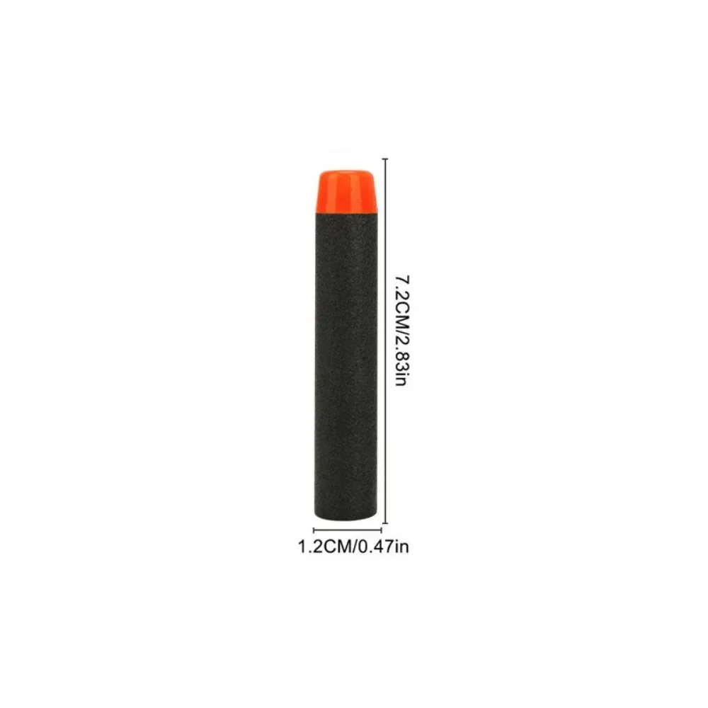 HBlack Solid Round Head Bullets 7.2cm for Nerf N-strike Elite Series Blasters Foam EVA Refill Darts Kids Toy Guns Accessories