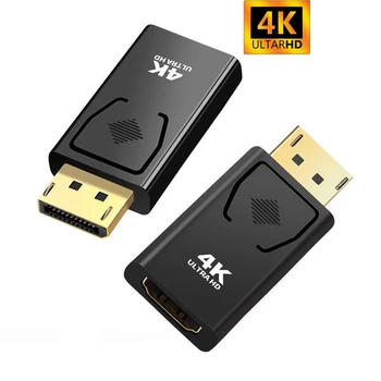 PC TV 노트북용 디스플레이 포트-HDMI 호환 어댑터, DP 수-암 HDMI 호환 비디오 오디오 케이블, HD 4K 1080P