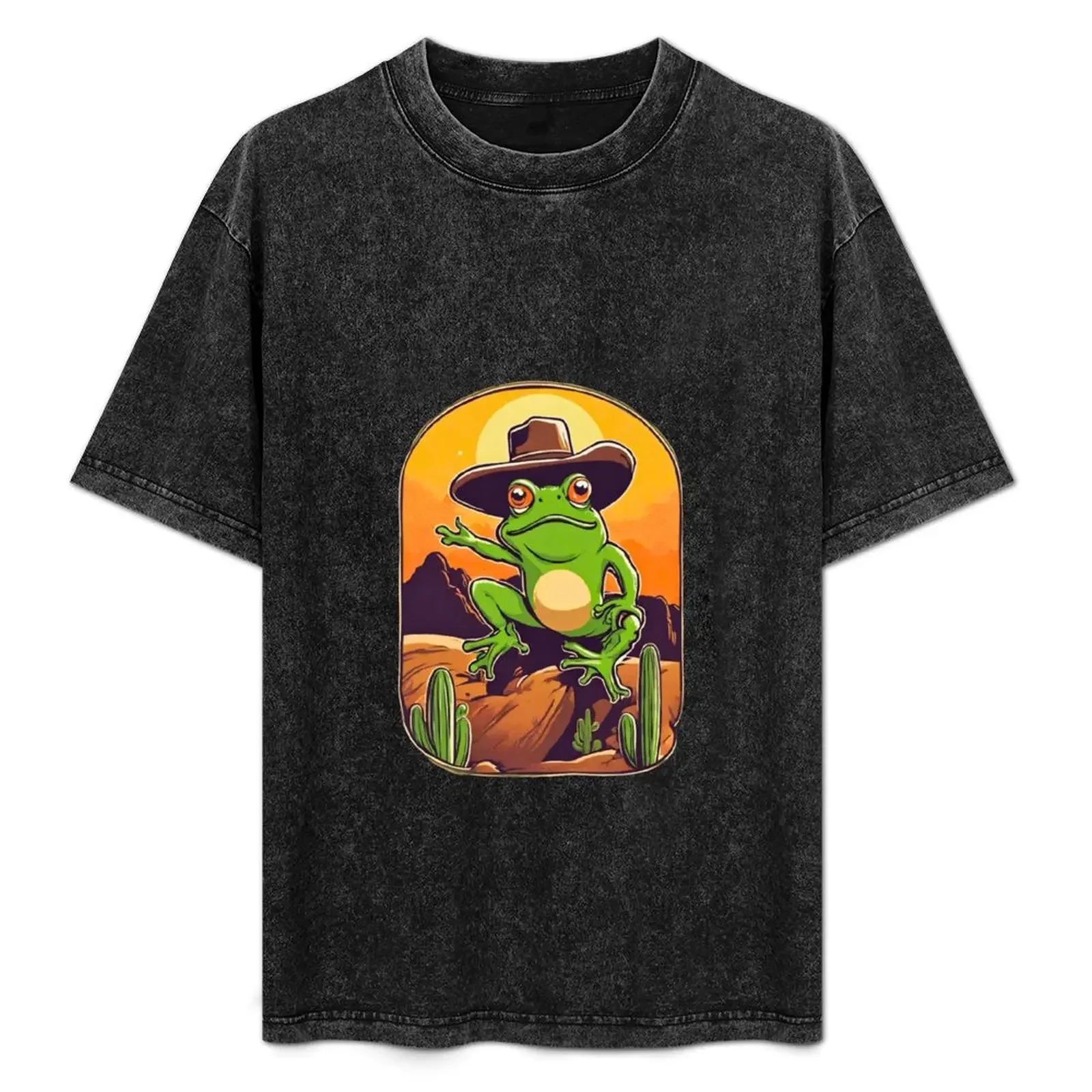 Cowboy Frog T-Shirt Aesthetic clothing for a boy anime figures shirts graphic tee mens funny t shirts