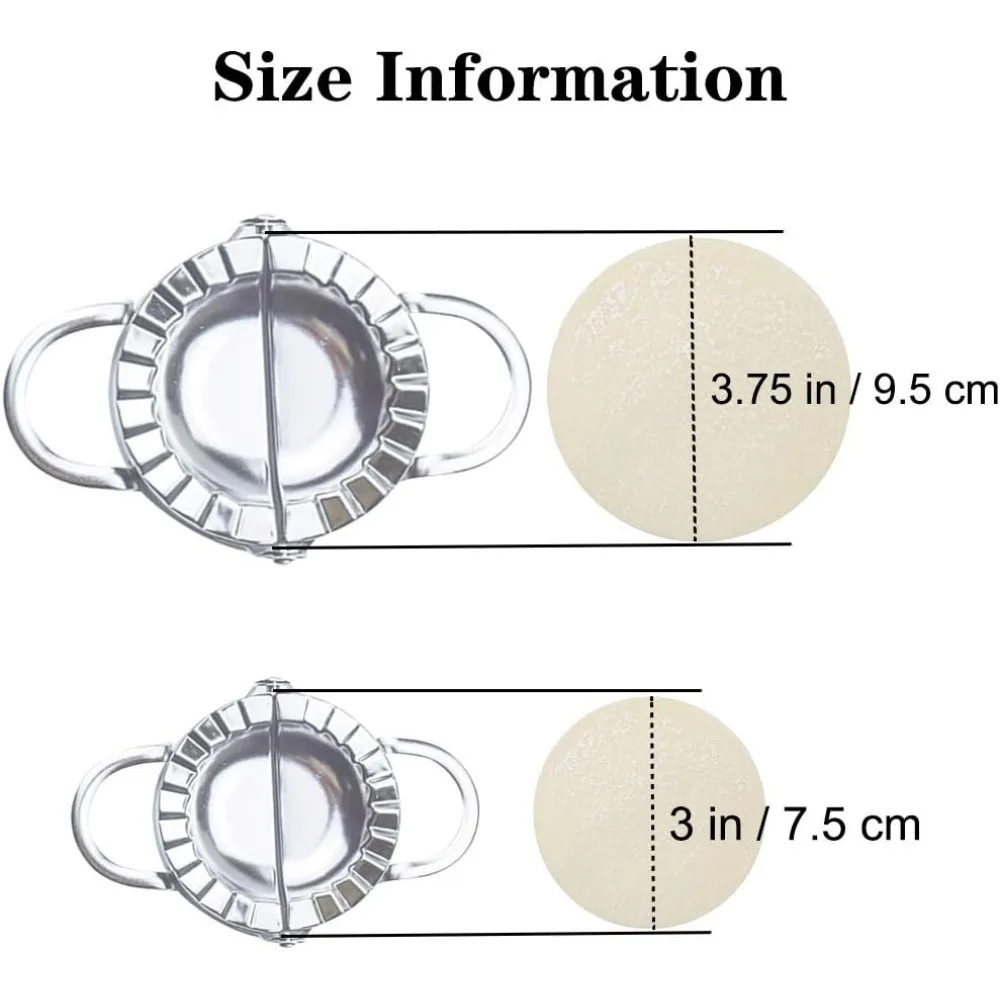 عبوة واحدة من قوالب الزلابية المصنوعة من الفولاذ المقاوم للصدأ والفطيرة واللحم؛ أداة بسيطة لضغط العجين من الجلد؛ أداة صنع المعجنات والفطيرة.