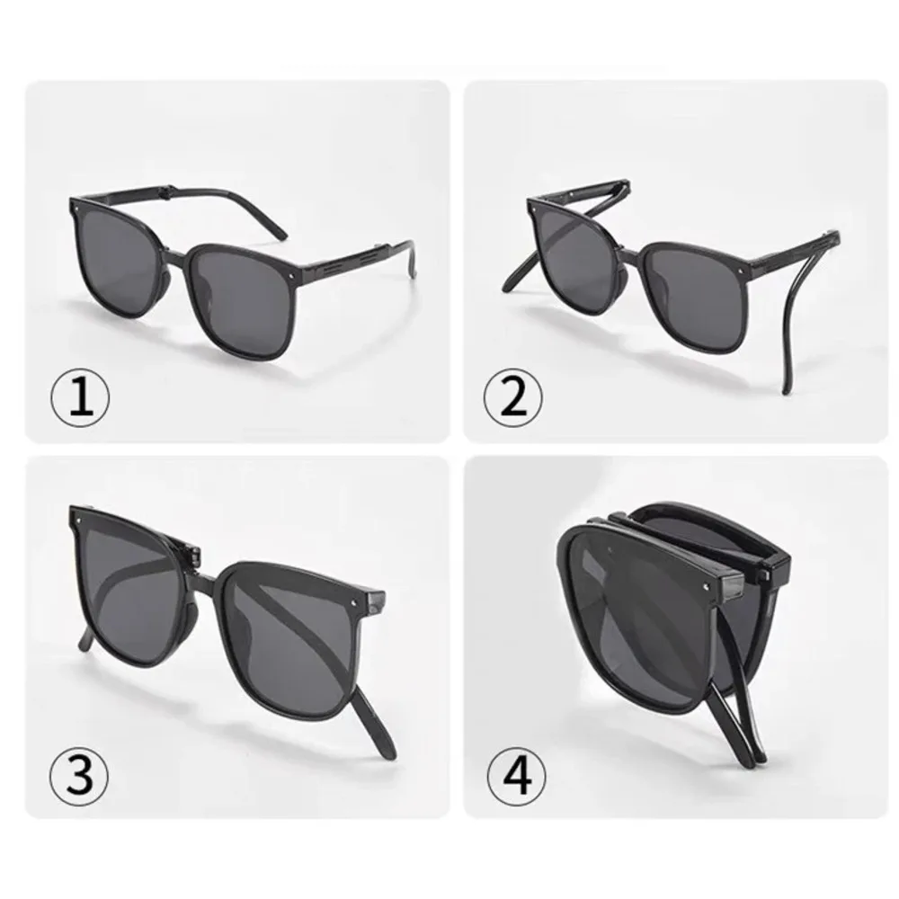 نظارات شمسية للأطفال مضادة للاشعة البنفسجية ، نظارات شمسية قابلة للطي للأطفال الكبار ، الفتيات والفتيان ، الموضة