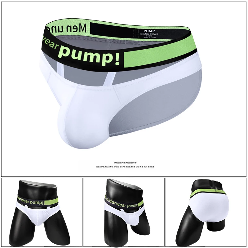 Men's Sexy Gay Bikini Briefs, Modal Sport Underwear with Laser Gradient, Anti-Leakage Design for Men's Panties Underpant