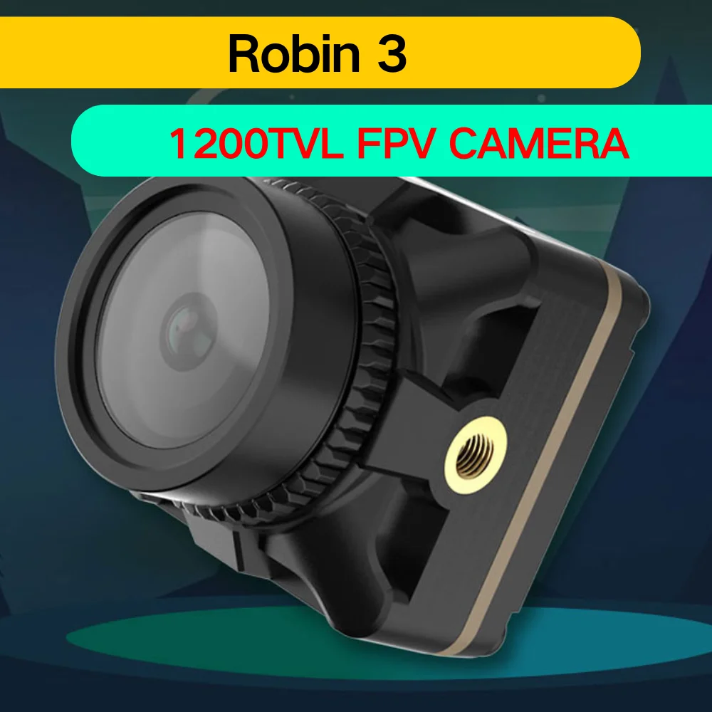 

RunCam Robin 3 1200TVL FPV Camera DC 5-23V Screen Ratio 4:3 5.3g 19*19*19mm for RC FPV Racing Drone Quadcopter Model