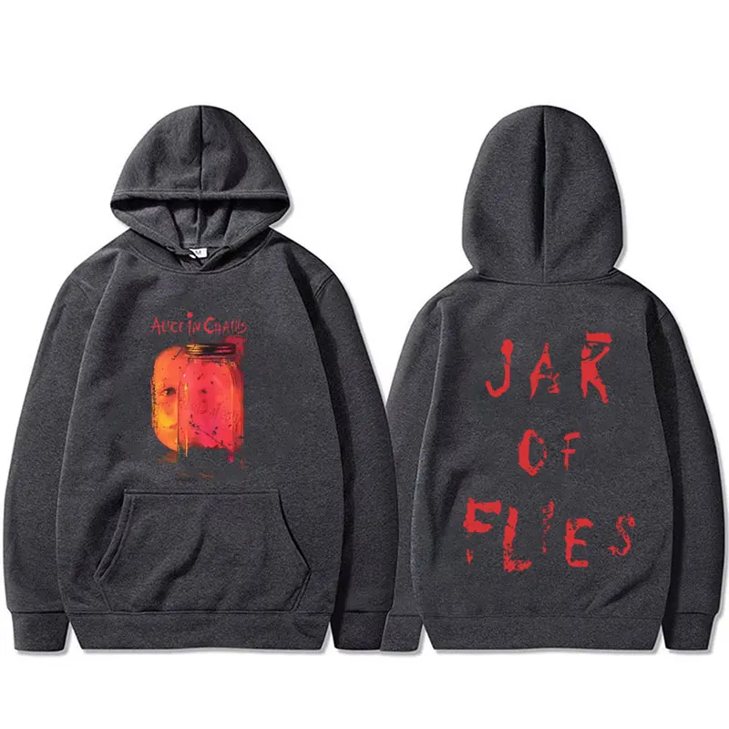 Rock Band Alice in Chains Jar of Flies Album Felpa con cappuccio grafica da uomo Felpa con cappuccio gotico punk pop musicale Pullover moda maschile