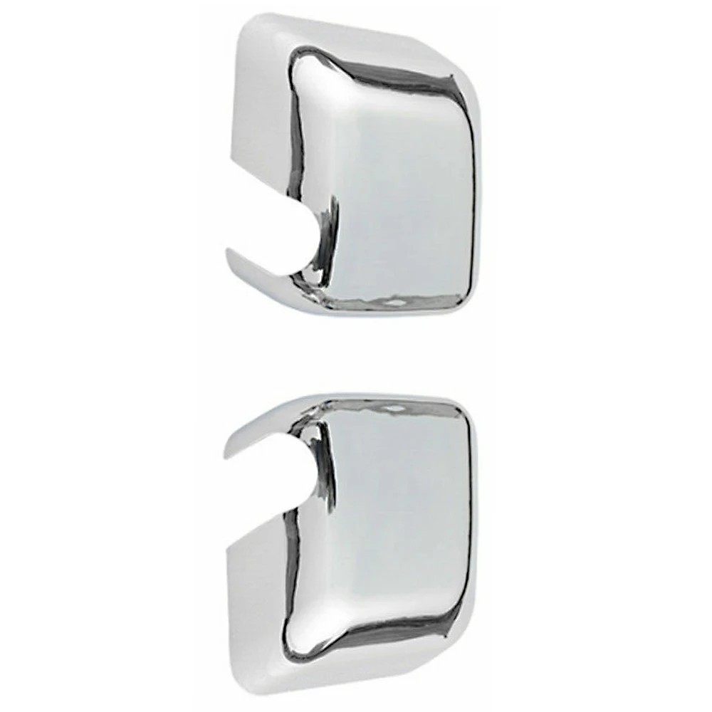 2Pcs Chrome Silver Side Rearview Wing Mirror Cover Trims Fit for Jeep Wrangler JK JKU 2007-2018