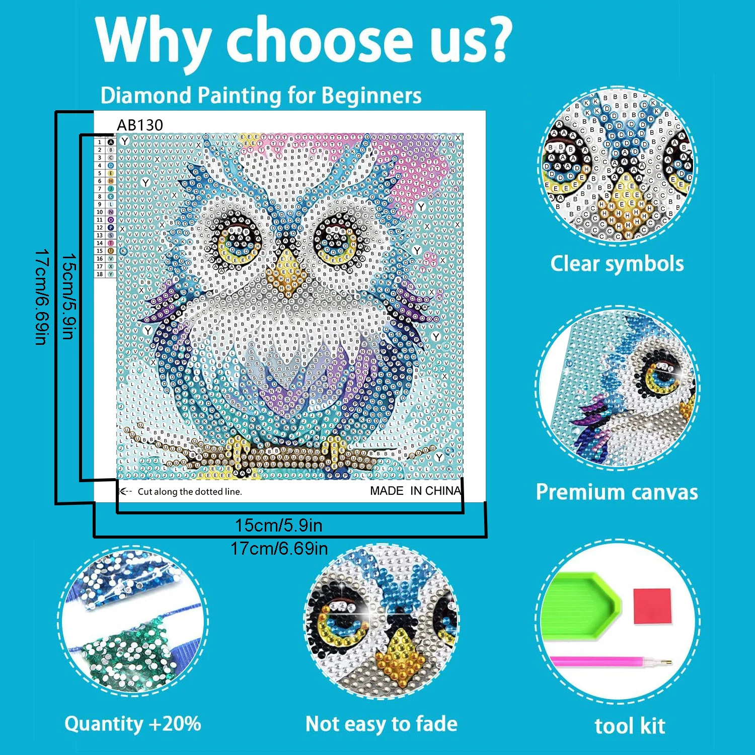 Rotating Diamond Cartoon Cartoon Crystal Diamond Stickers DIY Art Kit – BLING QUEEN