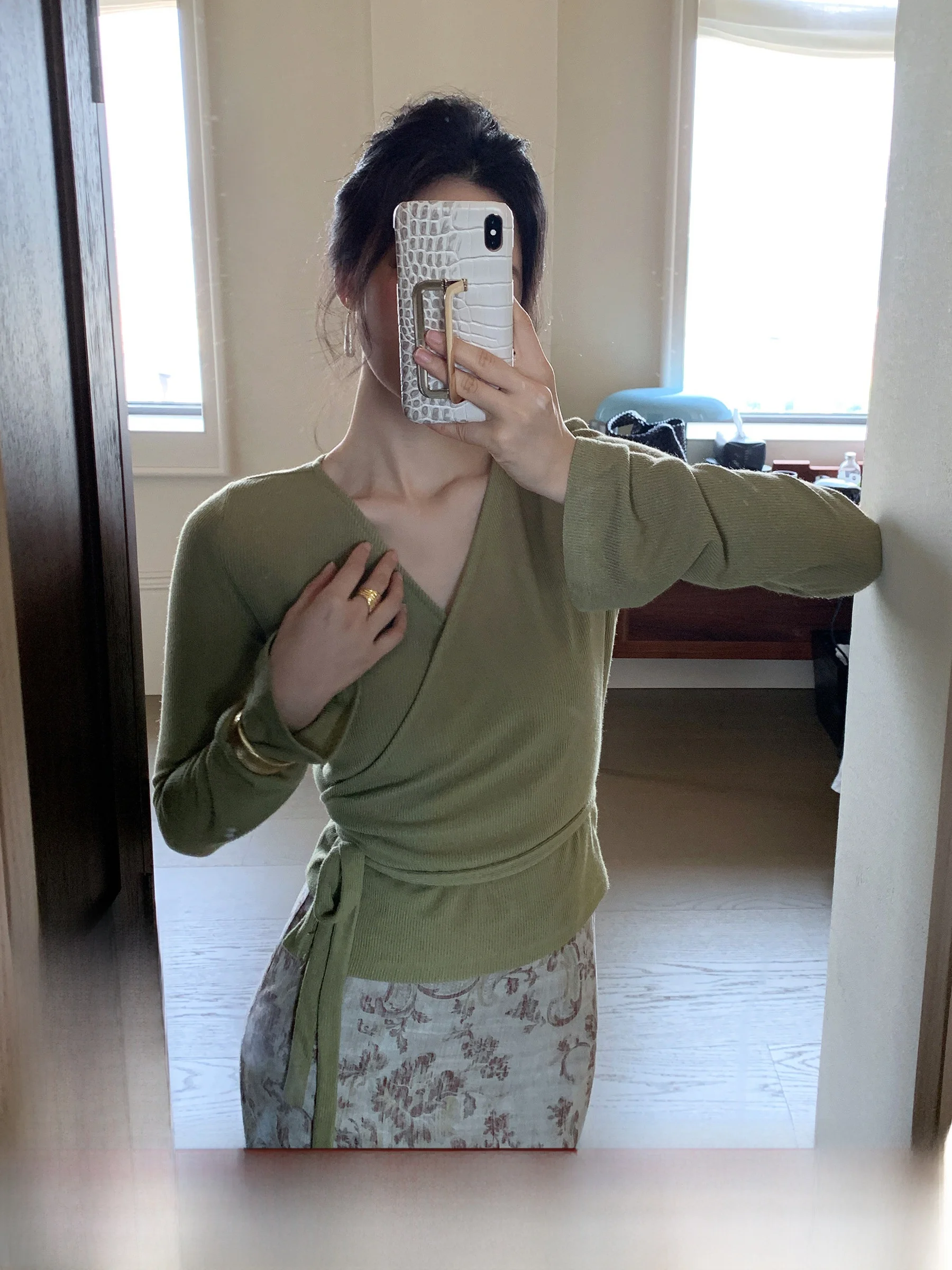 

SYT Commute Daily Waist-Cinching Slimming V-Ne Knitwear Long Sve Women's New Sle Casual Faion Breathable Comfortable