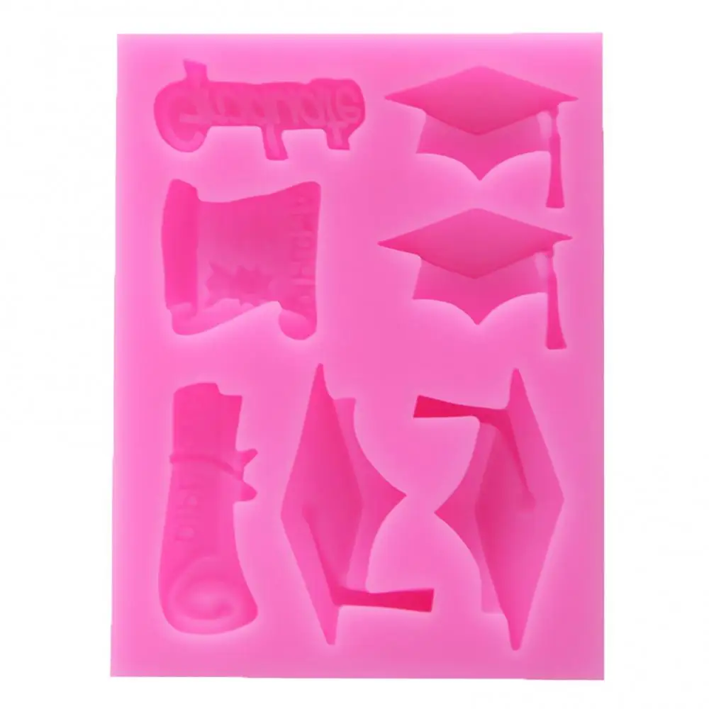 DIY Graduate Silicone Mold Bachelor Cap Fondant DIY Party Cake Decorating Mould Chocolate Mold Cake Baking Sugar Cake Tool